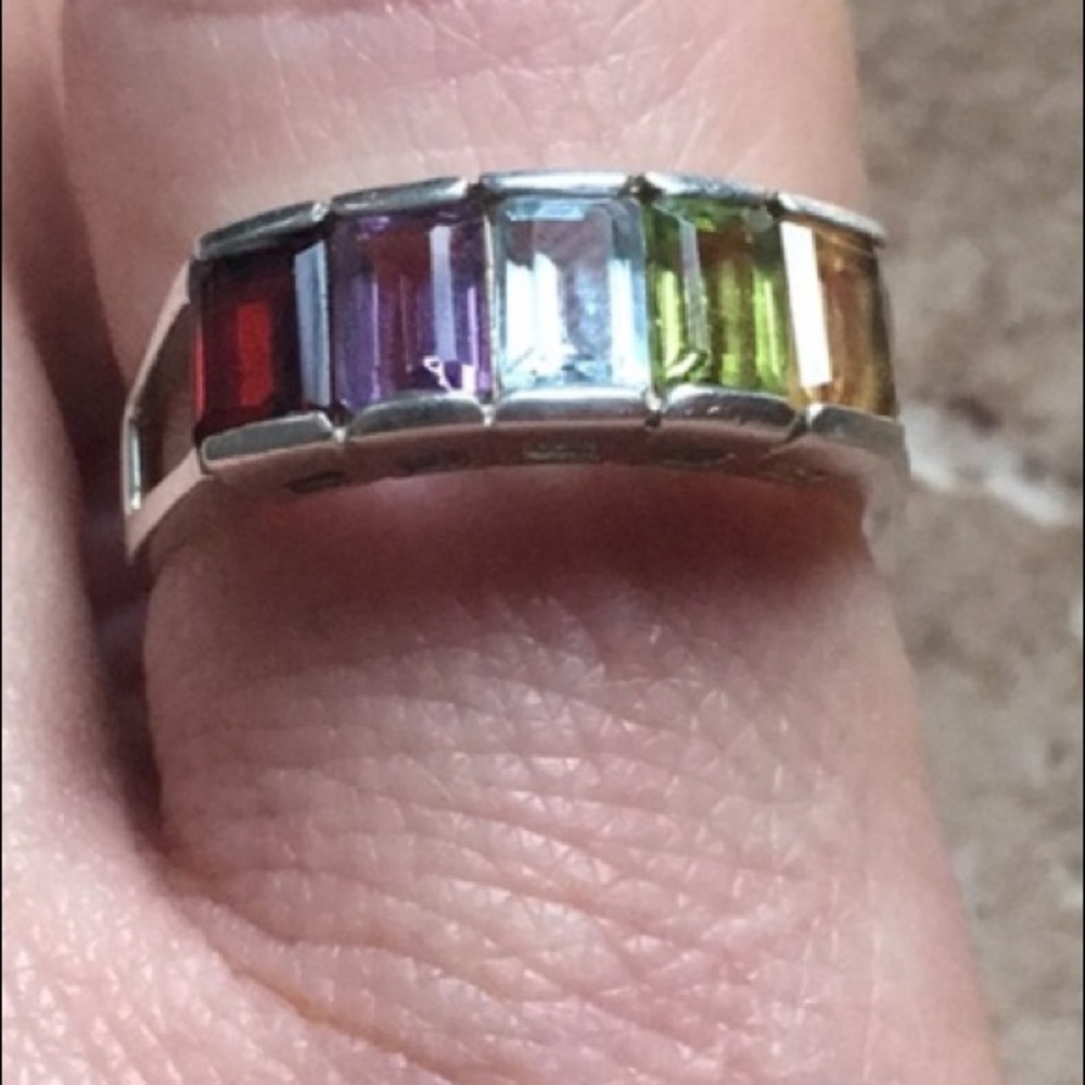 5-Stone Sterling Silver ‘Rainbow Ring’🌈💍